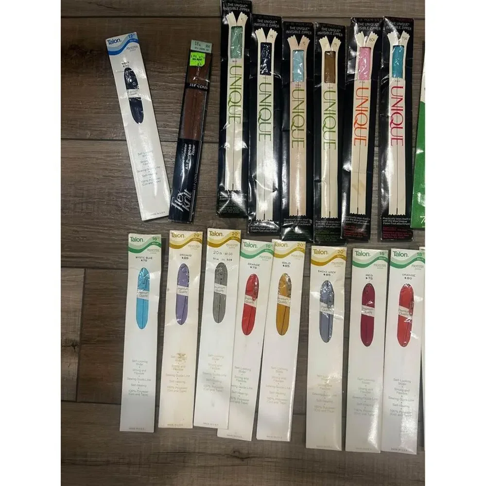 32 Vintage Zippers by UNIQUE Talon JP Coats, Flex knit clarks conmar NEW in pkg